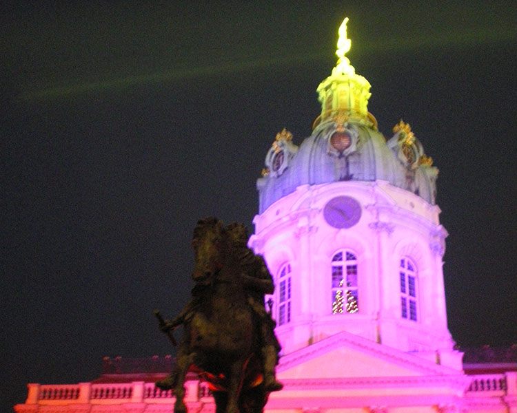 Le château de Charlottenburg de nuit