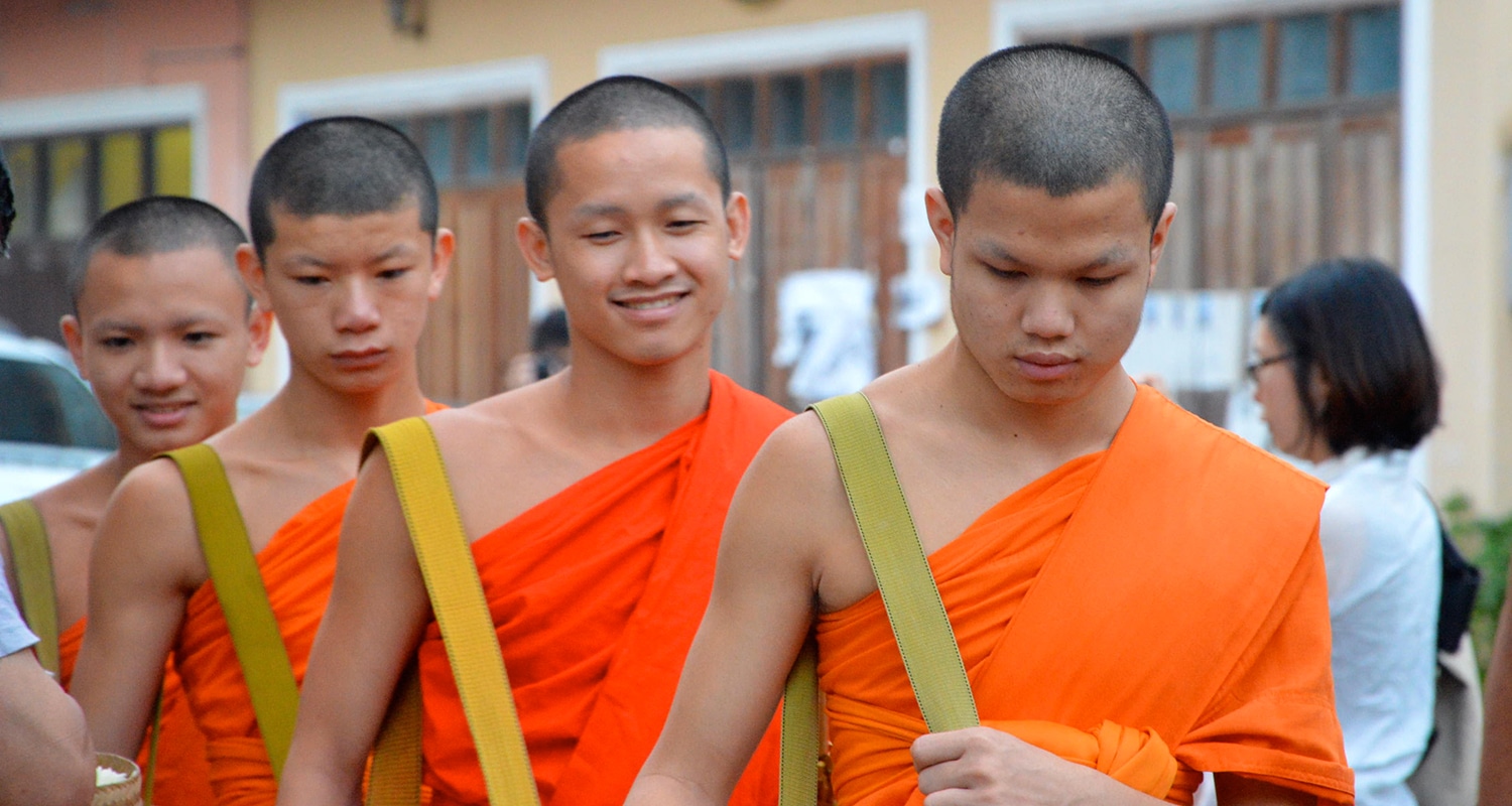 moine au laos 