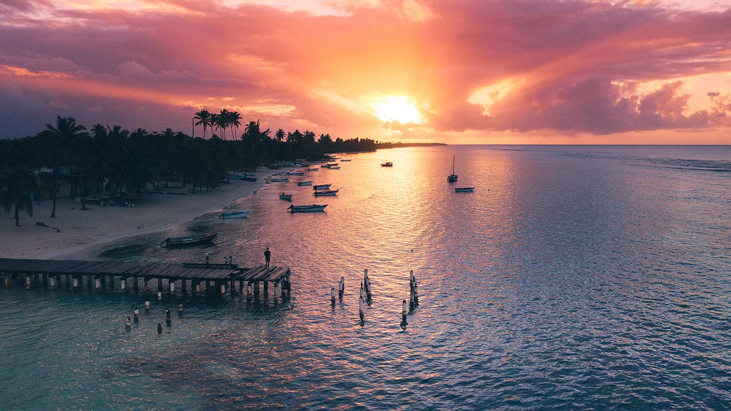 Coucher de soleil sur Mano Juan