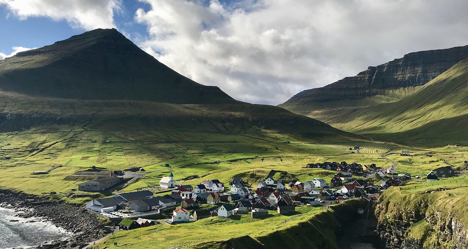 Gjógv sur les îles féroé