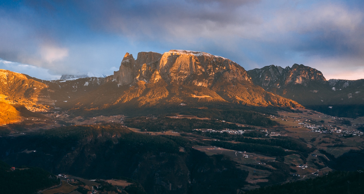 La vue depuis les pyramides de Terre à Bolzano