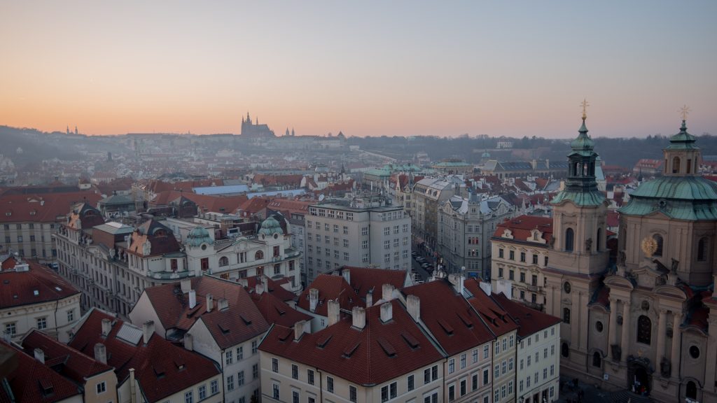 Vue sur la capitale tchèque Prague