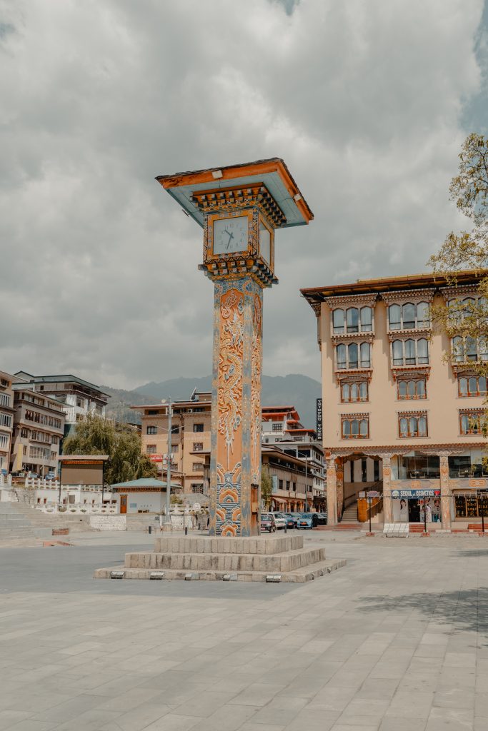 La tour de l'horloge sur la place centrale de Thimphu